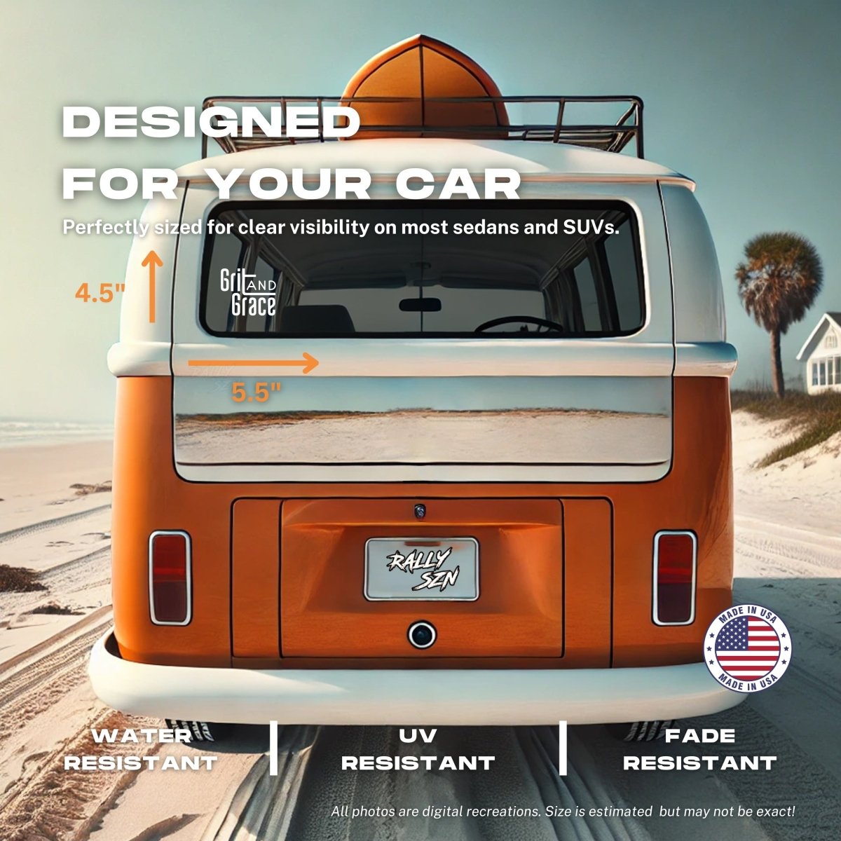 Grit and Grace – Christian Car Decal Sticker - RallySZN™ Gifts and More!