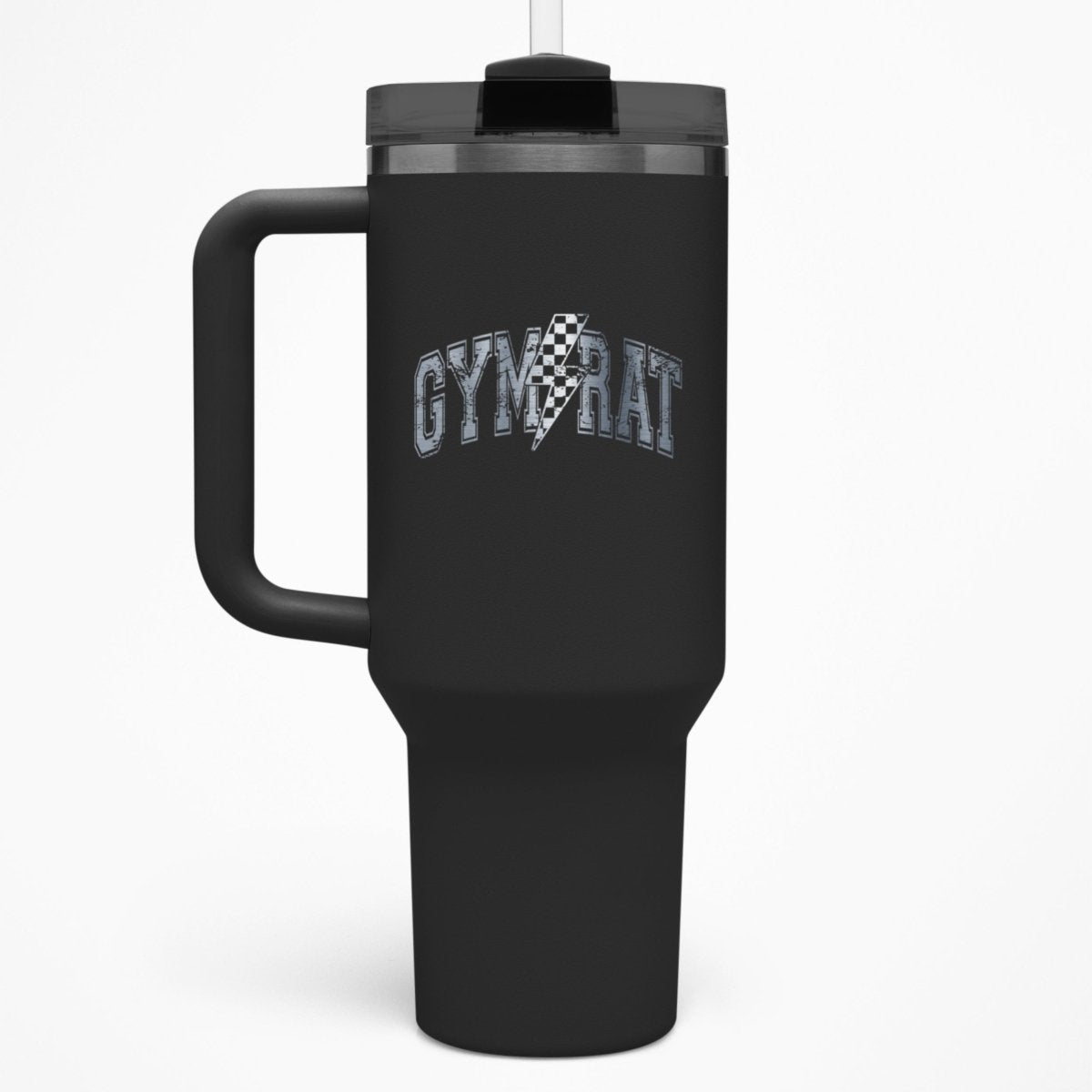 Gym Rat – 40 oz Stainless Steel Tumbler with Straw - RallySZN™ Gifts and More!