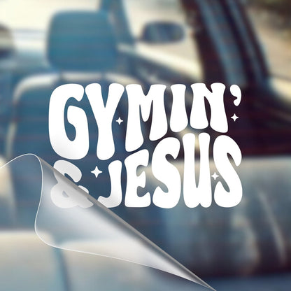 Gymin' and Jesus – Christian Car Decal Sticker - RallySZN™ Gifts and More!
