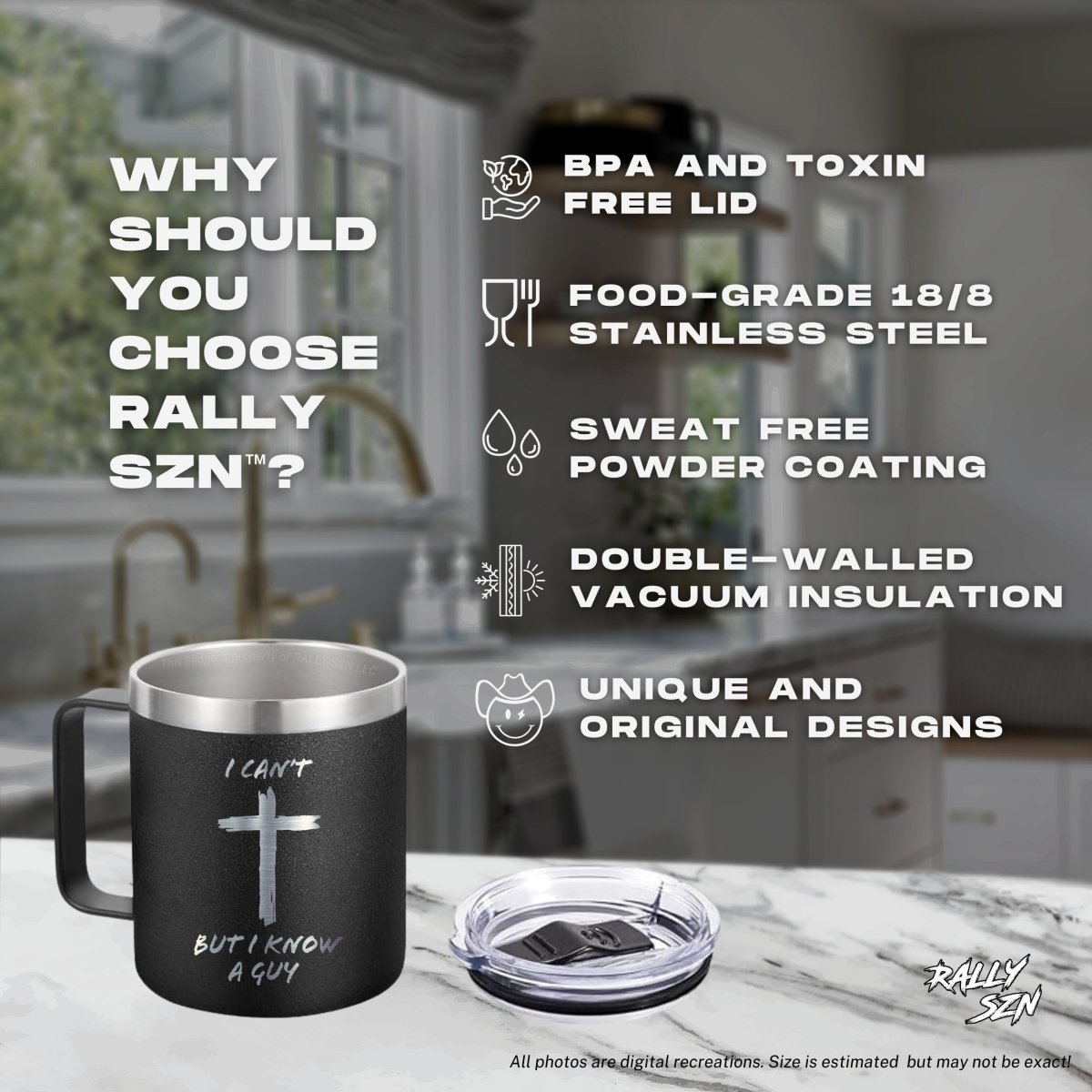 I Can't But I Know A Guy – 14 oz Stainless Steel Coffee Mug with Lid - RallySZN™ Gifts and More!