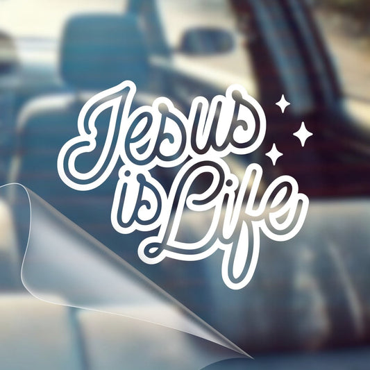 Jesus Is Life – Christian Car Decal Sticker - RallySZN™ Gifts and More!