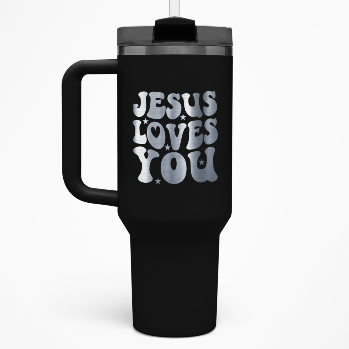 Jesus Loves You – 40 oz Stainless Steel Tumbler with Straw - RallySZN™ Gifts and More!