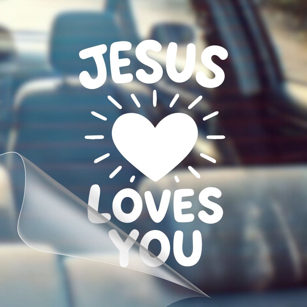 Jesus Loves You – Christian Car Decal Sticker - RallySZN™ Gifts and More!