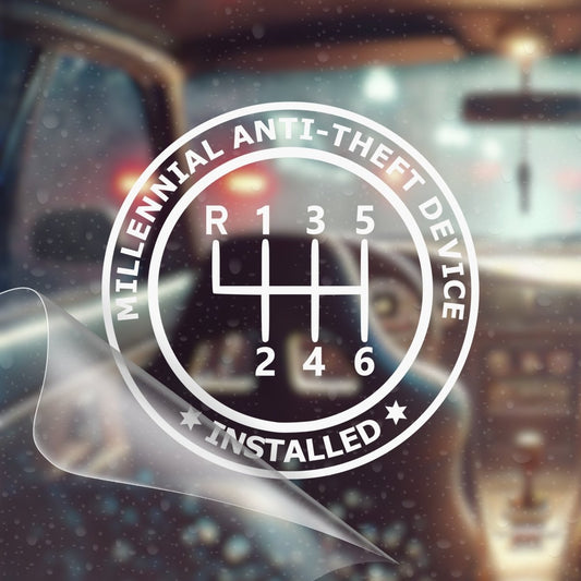 Millennial Anti Theft Device Installed – JDM Car Decal Sticker - RallySZN™ Gifts and More!