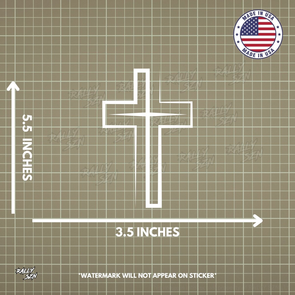 Modern Cross – Christian Car Decal Sticker - RallySZN™ Gifts and More!