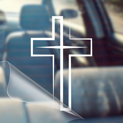 Modern Cross – Christian Car Decal Sticker - RallySZN™ Gifts and More!