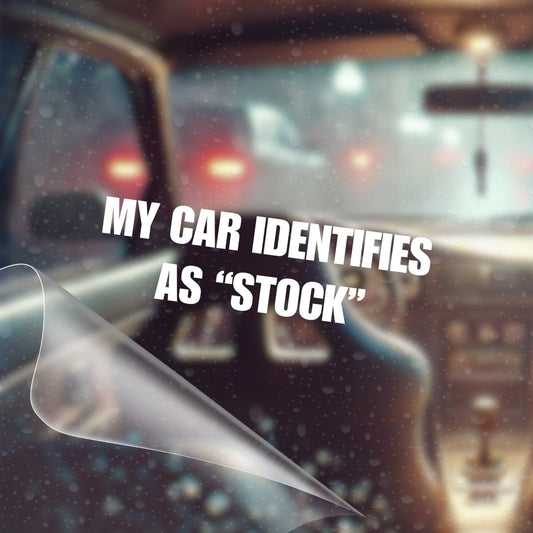 My Car Identifies as Stock – JDM Car Decal Sticker - RallySZN™ Gifts and More!
