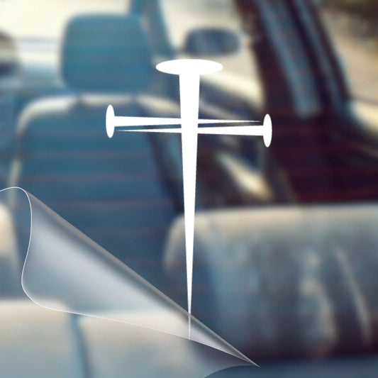 Nail Cross – Christian Car Decal Sticker - RallySZN™ Gifts and More!