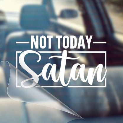 Not Today Satan – Christian Car Decal Sticker - RallySZN™ Gifts and More!