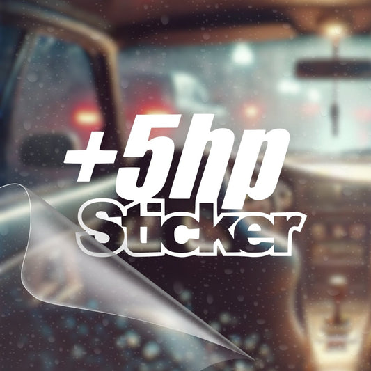Plus 5 Horsepower – JDM Car Decal Sticker - RallySZN™ Gifts and More!