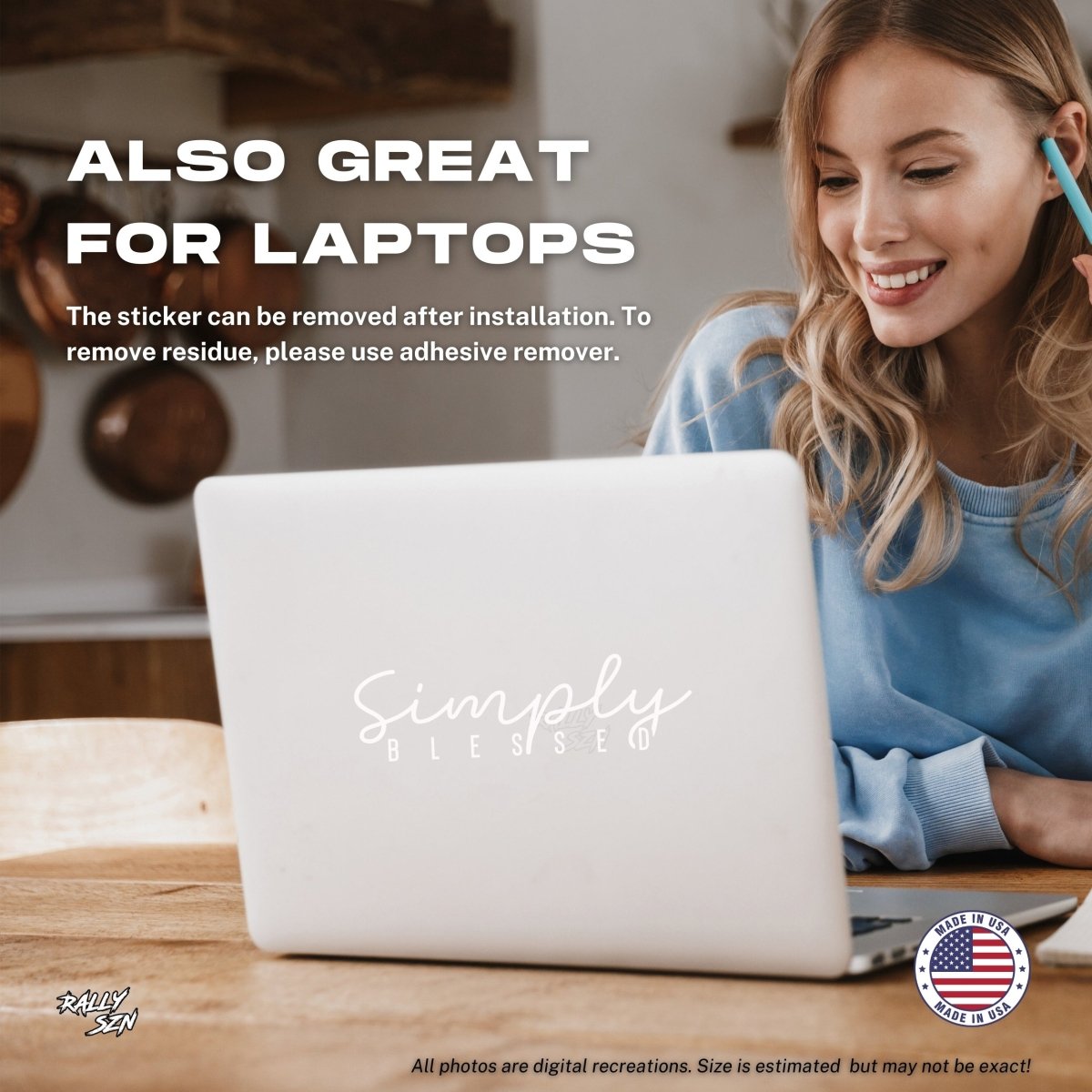 Simply Blessed – Christian Car Decal Sticker - RallySZN™ Gifts and More!